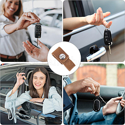 3 Bags Imitation Leather Car Keychain Straps&nbsp;FIND-CL0001-80B