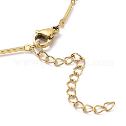 Ion Plating(IP) 304 Stainless Steel Bar Link Chain Necklaces&nbsp;NJEW-K249-15G
