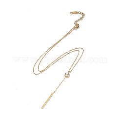 Ion Plating(IP) 304 Stainless Steel Cable Chain Necklaces&nbsp;NJEW-G081-01G