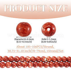 1 Strand Baking Paint Glass Beads Strands&nbsp;DGLA-TADJ0001-01C