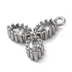 304 Stainless Steel Cubic Zirconia Pendants&nbsp;STAS-R141-03P-04