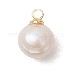 Natural Cultured Freshwater Pearl Two Sides Polished Charms&nbsp;PALLOY-JF04867