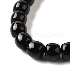 Natural Black Agate(Dyed & Heated) Beads Strands&nbsp;G-U023-B01-03