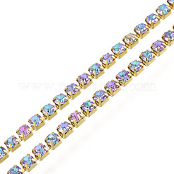 Brass Rhinestone Strass Chains&nbsp;CHC-N017-003B-A02