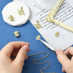 6Pcs 3 Styles Brass Micro Pave Cubic Zirconia Pendants&nbsp;KK-CJ0002-92