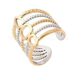 304 Stainless Steel Cuff Open Rings for Women&nbsp;SA-CBA82C8-18GP