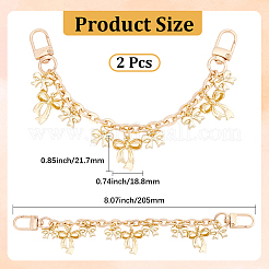2Pcs Alloy Chains Bag Extender Chains&nbsp;HJEW-BBC0001-44
