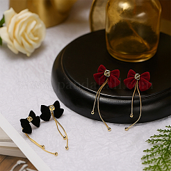 4 Pairs 2 Colors Alloy Stud Earrings&nbsp;EJEW-GO0002-19