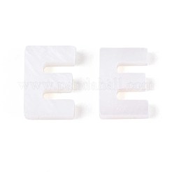Natural Freshwater Shell Letter Charms&nbsp;BSHE-ZX007-02E
