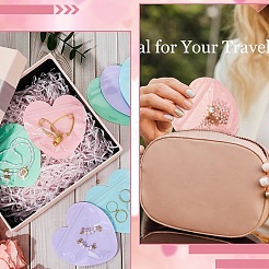75Pcs 5 Colors Heart Jewelry Zip Top Bags&nbsp;FIND-YW0011-11