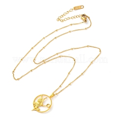 Brass Clear Cubic Zirconia Pendant Necklaces for Women&nbsp;LS-NJEW-B121-01G-01