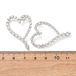 Brass Micro Pave Clear Cubic Zirconia Pendants&nbsp;CU-CBA2907-02D-P