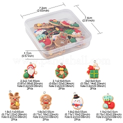 14Pcs 7 Styles Christmas Theme Opaque Resin Pendants&nbsp;FIND-FS0001-51