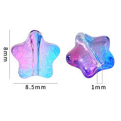 20Pcs Spray Painted Glass Beads&nbsp;GLAA-YW0001-10