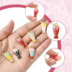 24Pcs 6 Colors Alloy Enamel Pendants&nbsp;ENAM-FS0001-92