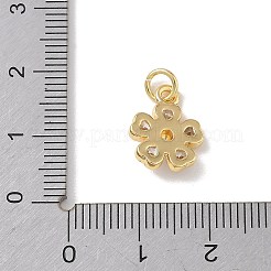 Brass Micro Pave Cubic Zirconia Pendants&nbsp;KK-L268-031G-03