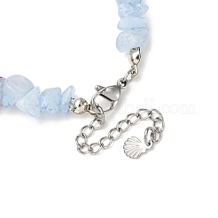 5Pcs Natural & Synthetic Gemstone Chip & Starfish Beads & Synthetic Turquoise Turtle Charm Bracelets Sets&nbsp;BJEW-JB12405