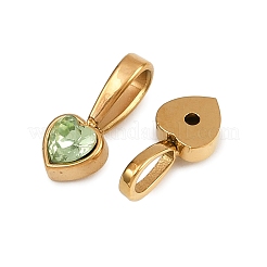 12Pcs 304 Stainless Steel with Cubic Zirconia Charms&nbsp;STAS-G359-02G