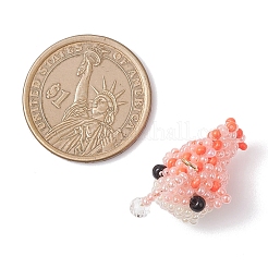 Glass Seed Beaded Lanternfish Pendants&nbsp;PALLOY-MZ01041-03