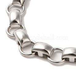 Non-Tarnish 304 Stainless Steel Rectangle Link Chain Bracelets&nbsp;BJEW-Q776-04P