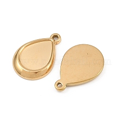 304 Stainless Steel Pendant Cabochon Settings&nbsp;STAS-L303-31G