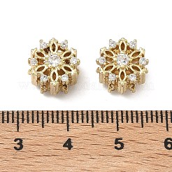 Brass Clear Cubic Zirconia Beads&nbsp;KK-D228-27G