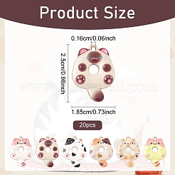 20Pcs Printed Alloy Pendants&nbsp;FIND-YW0012-04