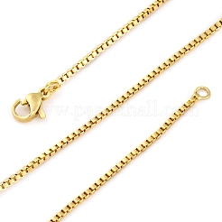 1.5mm Rack Plating Brass Box Chain Necklaces for Women Men&nbsp;MAK-L044-30G