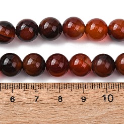 Dyed Natural Agate Round Beads Strands&nbsp;G-E321B-10mm-02