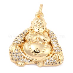 Eco-Friendly Brass Micro Pave Cubic Zirconia Pendants&nbsp;KK-K2685-12G