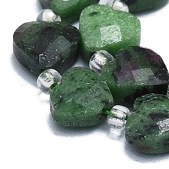 Natural Ruby in Zoisite Beads Strands&nbsp;G-K245-P01-02