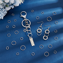 6 Styles 304 Stainless Steel Open Jump Rings&nbsp;STAS-UN0057-99