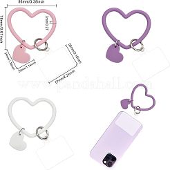 6Pcs 3 Colors Silicone Heart Loop Phone Lanyard&nbsp;KEYC-CA0001-29