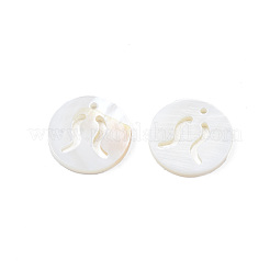 Natural Freshwater Shell Charms&nbsp;SHEL-N027-10G