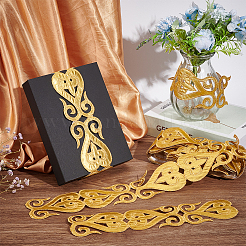 Polyester Heart Floral Embroidery Lace Trim&nbsp;OCOR-WH0079-90