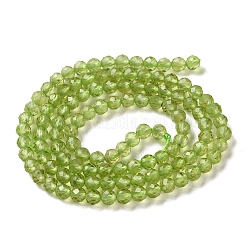 Natural Peridot Beads Strands&nbsp;G-P603-C-3mm-01