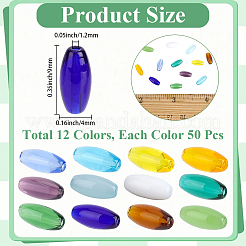 600Pcs 12 Styles Transparent & Opaque Colours Glass Seed Beads&nbsp;SEED-PA0001-15