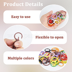 36Pcs 9 Colors Baking Paint Zinc Alloy Lobster Claw Clasps&nbsp;FIND-SC0022-74