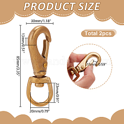 Brass Swivel Clasps&nbsp;KK-AR0001-93A