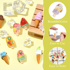 13Pcs 13 Styles Ice Cream Series Resin Brass Lapel Pin Backs for Backpack Clothes&nbsp;JEWB-CJ0001-57