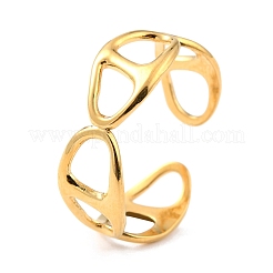 Ion Plating(IP) 304 Stainless Steel Finger Rings&nbsp;RJEW-L102-24G