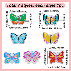 7Pcs 7 Styles Food Grade Eco-Friendly Silicone Focal Beads&nbsp;SIL-SP0001-22