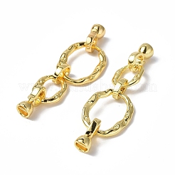 Brass Micro Pave Cubic Zirconia Fold Over Clasps&nbsp;KK-P223-50G