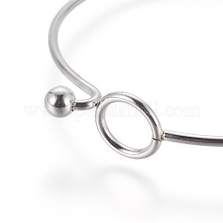 Tarnish Resistant 304 Stainless Steel Bangles&nbsp;BJEW-E366-02P