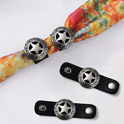 6Pcs PU Leather with Brass Scarf Buckle&nbsp;AJEW-CL0001-69