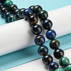 Natural Azurite Beads Strands&nbsp;G-P503-10MM-09