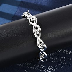 304 Stainless Steel Infinity Link Chain Bracelets for Women Men&nbsp;BJEW-F488-53B-P