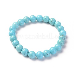 Unisex Natural Howlite Stretch Bracelets&nbsp;BJEW-L667-01