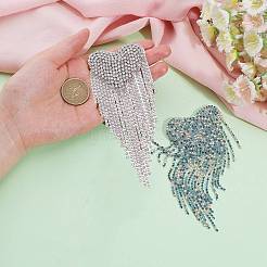 2pcs 2 color Zinc Alloy Rhinestone Cup Chain Shoulder Knot&nbsp;DIY-NB0006-56