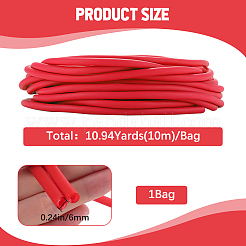 10M Round Rubber Elastic Cord Lanyard Rope&nbsp;EC-WH0008-02B